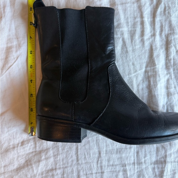 Lauren Ralph Lauren Mckenzie leather boots black minimalist classic timeless 7.5 - Picture 10 of 10